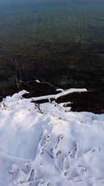 Scenic view of field during winter