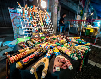 Multi colored for sale at market stall