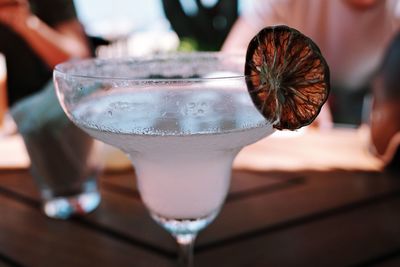 Close-up of drink on table