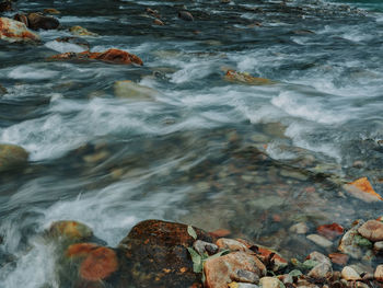 Scenic view of rocks in sea