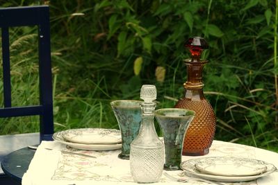 Close-up of food on table