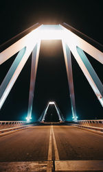 Light trails on road at night