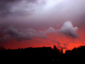 Silhouette of sky at night