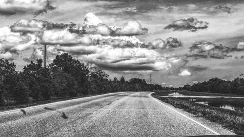Road passing through country road