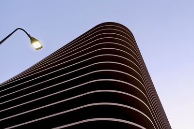 Low angle view of modern building against sky