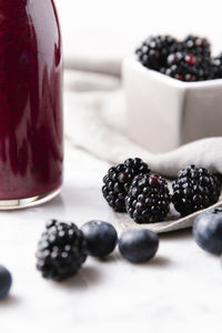 Close-up of fruits on table