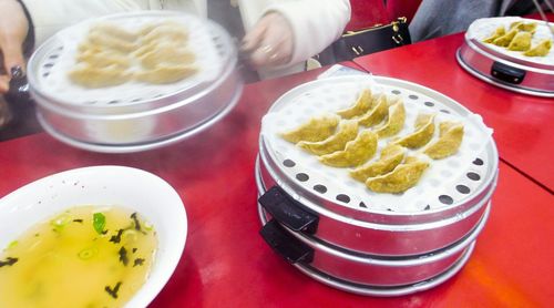 Close-up of served food