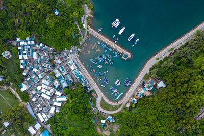 High angle view of cityscape