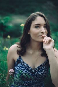 Portrait of beautiful young woman