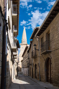 Street amidst buildings in town