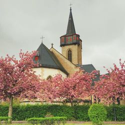 Low angle view of church against sky