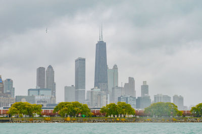 Modern cityscape against sky