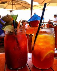 Close-up of drink on table