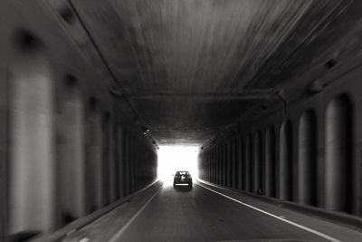 Road passing through tunnel