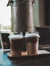 Close-up of coffee on table