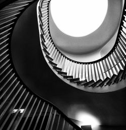 Low angle view of spiral staircase