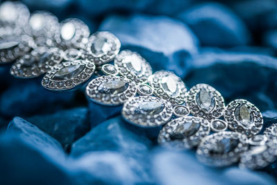 Full frame shot of jewelry on stones