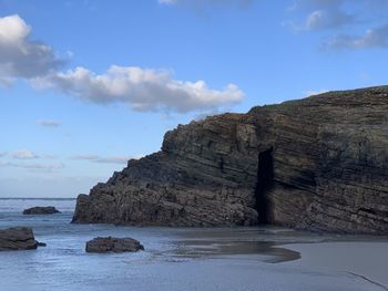 Playa de las catedrales. a natural place in galicia, as beautiful as magical