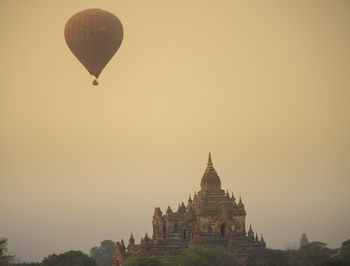 View of hot air balloon against sky