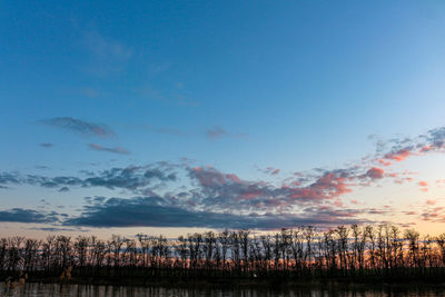 Panoramic view of land against sky during sunset