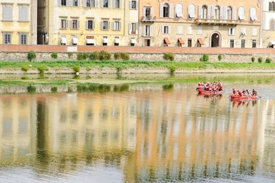 Reflection of building in lake