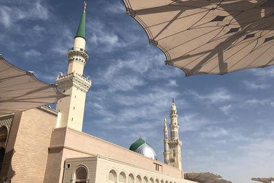 Low angle view of traditional building against sky