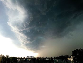 Low angle view of cloudy sky