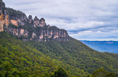 Scenic view of rocky mountains against sky