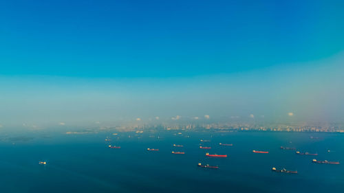 Aerial view of city at waterfront