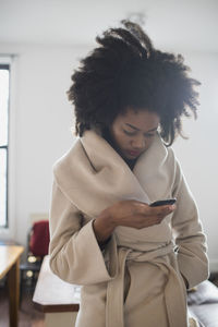 A young woman on a smart phone