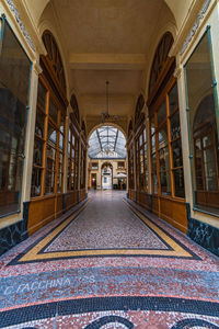 Empty corridor of building