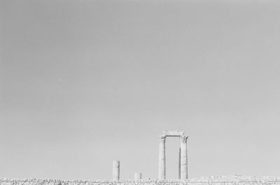 Communications tower against sky