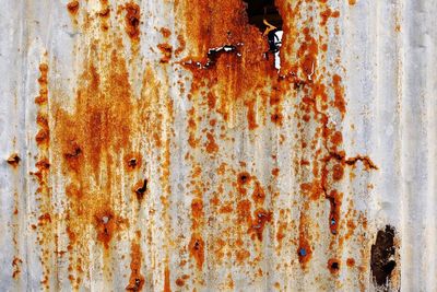 Full frame shot of rusty metal door