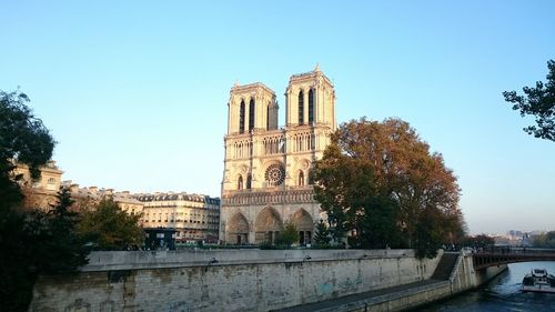 View of church against blue sky