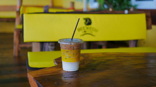 Close-up of drink on table