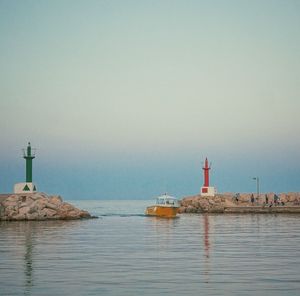 Lighthouse in sea