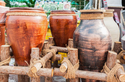 Urns for sale at market