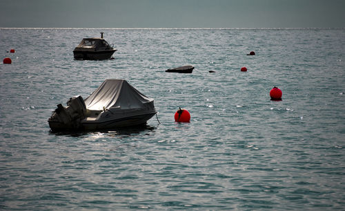 Boats in sea