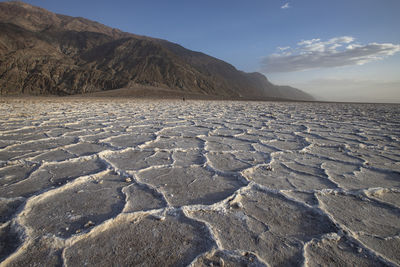 Scenic view of desert against sky