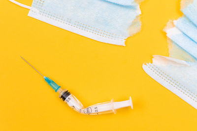High angle view of pencil on table