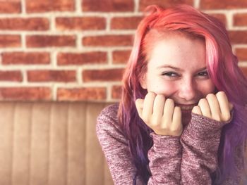 Portrait of a smiling young woman