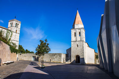 View of church against blue sky