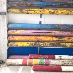 Close-up of rusty metal wall