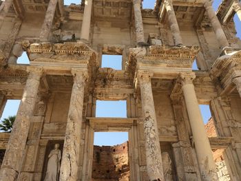 Low angle view of old temple