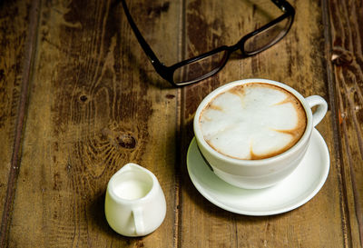 Close-up of coffee on table