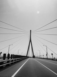 Road against sky in city