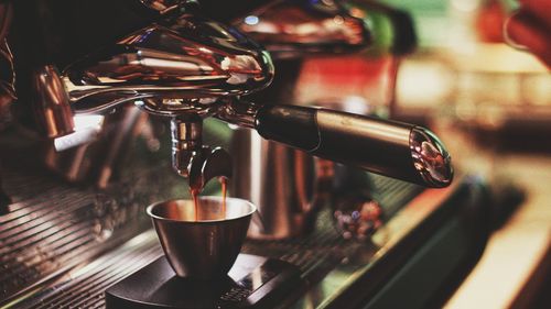 Close-up of coffee on table