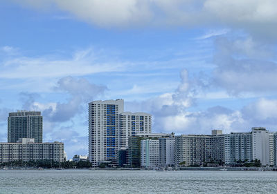 Downtown miami, pier and maritime terminal in miami beach florida united states. south beach