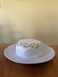 Close-up of cake on table