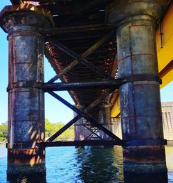 Bridge over sea against sky